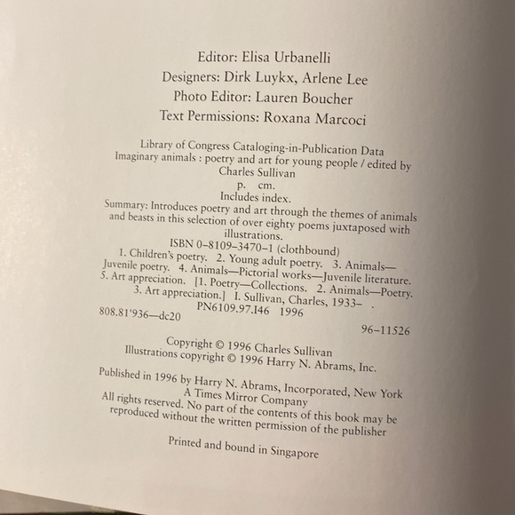 Imaginary Animals: Poetry and Art for Young People Edited by Charles Sullivan - Picture 4 of 13